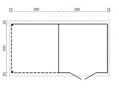 Casetta da Giardino in Legno d' Abete Nordico(28mm) - cm 610x320cm -Pavimento Escluso- Italfrom12 - 2