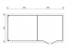 Casetta da Giardino in Legno d' Abete Nordico(28mm) - cm 670x320cm -Pavimento Escluso- Italfrom13 - 2