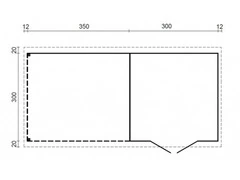 Casetta da Giardino in Legno d' Abete Nordico(28mm) - cm 670x320cm -Pavimento Escluso- Italfrom13 - 2