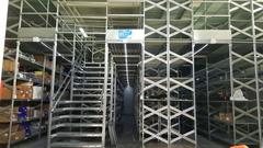 Scaffalatura componibile lunghezza 10,5 metri , altezza 3,00 mt, profondità 40 cm  con 5 ripiani in  - 3