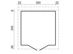 Casetta da Giardino in Legno d' Abete Nordico(28mm) - cm250x250cm -Pavimento Escluso- Italfrom14 - 2