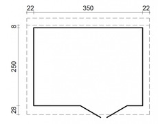 Casetta da Giardino in Legno d' Abete Nordico(28mm) - cm350x250cm -Pavimento Escluso- Italfrom15 - 2