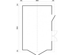 Garage in Legno d' Abete Nordico(44mm) - cm 380X570cm - ITALFROM19 - 2