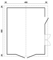 Garage in Legno d' Abete Nordico(44mm) - cm 470X570cm - ITALFROM23 - 2