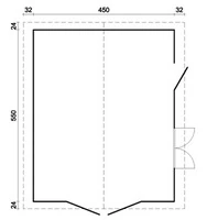 Garage in Legno d' Abete Nordico(44mm) - cm 470X570cm - ITALFROM24 - 2