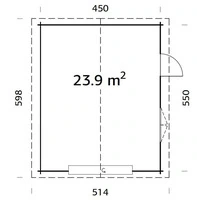 Garage in Legno d' Abete Nordico(44mm) - cm 470X570cm - ITALFROM25 - 2