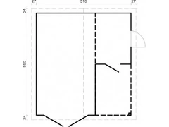 Garage in Legno d' Abete Nordico(44mm) - cm 530x570cm - ITALFROM26 - 2