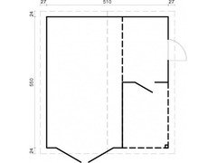 Garage in Legno d' Abete Nordico(44mm) - cm 530x570cm - ITALFROM27 - 2