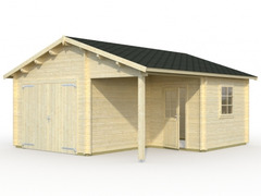 Garage in Legno d' Abete Nordico(44mm) - cm 530x570cm - ITALFROM27 - 3