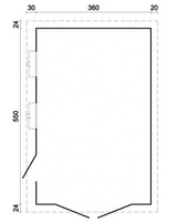 Garage in Legno d' Abete Nordico(44mm) - cm 380x570 cm - ITALFROM30 - 2