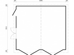 Garage in Legno d' Abete Nordico(44mm) - cm 595x530 cm - ITALFROM35 - 2