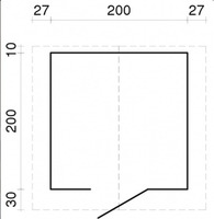 Casetta da Giardino in Legno d' Abete Nordico(28mm) - cm 200x200cm - Pavimento Incluso - ITALFROM39 - 2