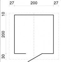 Casetta da Giardino in Legno d' Abete Nordico(28mm) - cm 200x200cm - Pavimento Incluso - ITALFROM39 - 2
