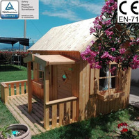 Casetta da Giardino per Bambini in Legno d' Abete Nordico(16mm) - 157X233cm - Pavimento Incluso - IT