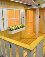 Casetta da Giardino per Bambini in Legno d' Abete Nordico(16mm) - 157X233cm - Pavimento Incluso - IT - 2