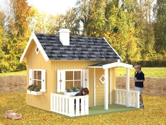 Casetta da Giardino per Bambini in Legno d' Abete Nordico(16mm) - 157X233cm - Pavimento Incluso - IT - 3