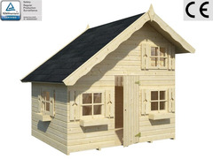 Casetta da Giardino per Bambini in Legno d' Abete Nordico(16mm) - 180x220cm - Pavimento Incluso - IT