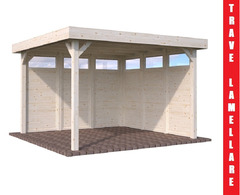 Gazebo da Giardino in Legno Lamellare d'Abete Nordico - cm 350X350cm - Italfromgiard5