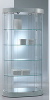Vetrina Ovale Grande in Cristallo Temperato (97 x 56 x h 190 cm)