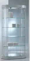Vetrina Ovale Grande in Cristallo Temperato (97 x 56 x h 190 cm)
