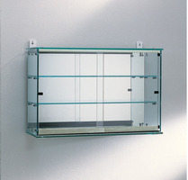 VETRINA-BACHECA L78xP25xH55 cm CRISTALLI TEMPERATI ANTE SCORREVOLI art OF200F