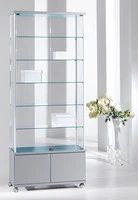 Vetrina in Cristallo Temperato Ripiani Regolabili in Altezza con Mobile dimensioni(73X39X h220) Seri