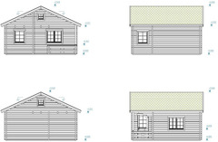 Chalet - Casa in Legno d' Abete Nordico(70mm) - cm 590x570 cm - ITALFROM103 - 3