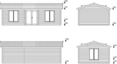Chalet - Casa in Legno d' Abete Nordico(70mm) - cm 790x420 cm - ITALFROM105 - 4