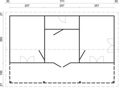 Chalet - Casa in Legno d' Abete Nordico(44mm) - cm 791x370(520) cm - ITALFROM107 - 3