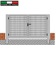 CANCELLO DUE ANTE IN GRIGLIATO CLASSIC  ZINCATO A CALDO - MISURA:cm 300x 170 h