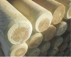 Pali in Legno di Pino Nordico Senza Punta Torniti Impregnati Diametro: 4cm H 100cm - 2