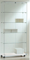 Vetrina Cristalli Temperati 80x40xh180cm LL OF818E Made in Italy