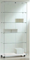 Vetrina Cristalli Temperati 80x40xh180cm LL OF818E Made in Italy