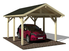 Tettoia - Carport in Legno Lamellare d' Abete Nordico - cm 315x372 cm - ITALFROM50 - 3