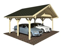 Tettoia - Carport in Legno Lamellare d' Abete Nordico - cm 555x372 cm - ITALFROM51 - 3