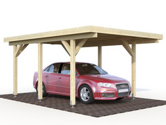 Tettoia - Carport in Legno Lamellare d' Abete Nordico - cm 360x512 cm - ITALFROM52 - 4
