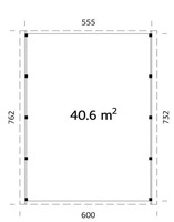 Tettoia - Carport in Legno Lamellare d' Abete Nordico - cm 762x531 cm - ITALFROM55 - 2