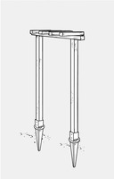 Supporto Zincato di Ancoraggio Palo in Legno 71 x 71 mm  nel Terreno - 4