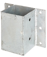Staffa Supporto Zincato a Tassellare per Palo in Legno 91 x 91 mm