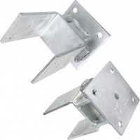 SUPPORTO ZINCATO REGOLABILE PER PALO QUADRO IN LEGNO 71 x 71 mm - 2