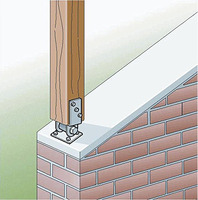 SUPPORTO ZINCATO REGOLABILE PER PALO QUADRO IN LEGNO 71 x 71 mm - 3