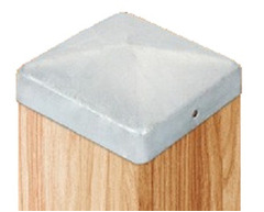 Copripalo  Zincato a Caldo per Palo Quadro in Legno - 91 x 91 mm - 4