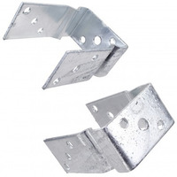 Staffa Supporto Zincato ad U a Tassellare per Palo in Legno 91  mm - 2