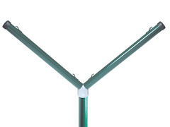 Cf 100 pz - Palo Doppia Curvatura Tondo in Ferro Zincato e Plastificato -Diam: 48mm - H 230 cm + Cur