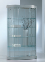 Vetrina Semiovale in Cristallo Temperato (112 x 38 x h 190 cm)