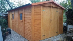 Casetta da Giardino in Legno d' Abete Nordico(16mm) - cm 273x550 cm -14,2 m² - Pavimento Incluso - I - 4