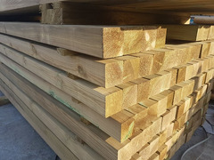 Pergola da Giardino Addossata in Legno di Pino Impregnato - mt 2 X 6 x 2,5h - con Supporti a Tassell - 4