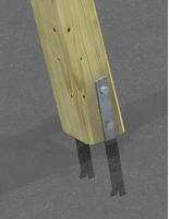 STAFFA ANCORAGGIO IN ACCIAIO ZINCATO  PER FISSAGGIO ALTALENE IN CALCESTRUZZO - 400x40x5 mm - 2