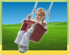 Altalena da Giardino per Bambini in Legno d' Abete Nordico - Italfrombaby05+Seggiolino 9-36 Mesi - 3