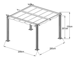 Pergola  da Giardino in Alluminio - cm 290X290cm - ITALFROMGIARD102 - 4